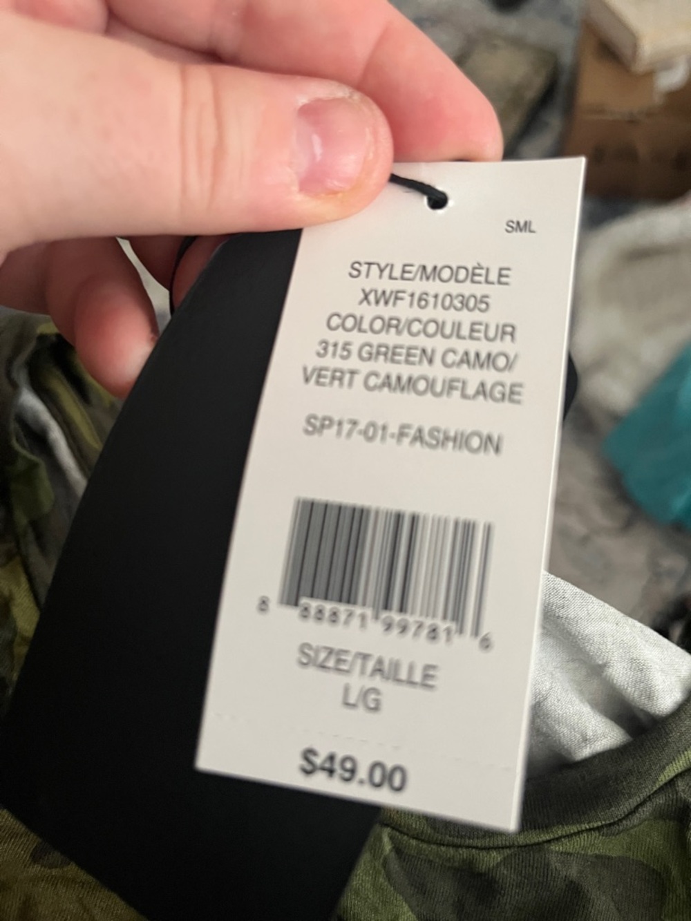 NYC Camo Short Sleeve Tee in Olive Green, NWT - Picture 3 of 3